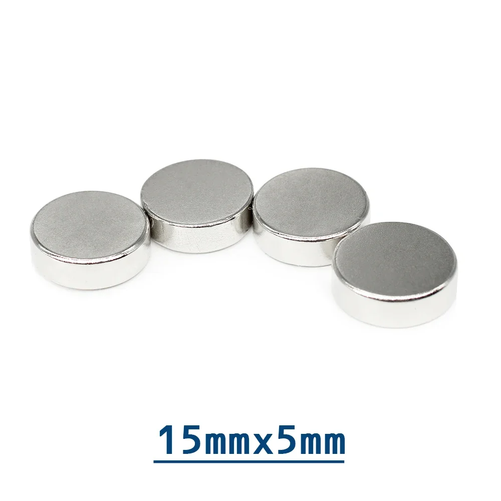 2/5/10/20/50PCS 15x5 Round Powerful Strong Magnetic Magnets 15mm X 5mm Permanent Neodymium Magnet 15x5mm Disc Search Magnet 15*5