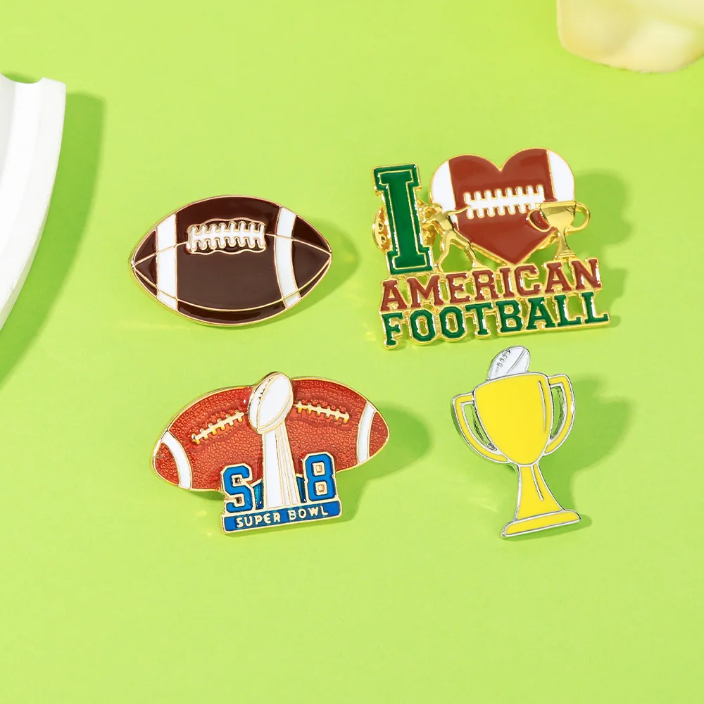 Трофейная-брошь-креативная-мода-мультяшный-регби-сплав-буквы-капающее-масло-значок-с-аксессуарами