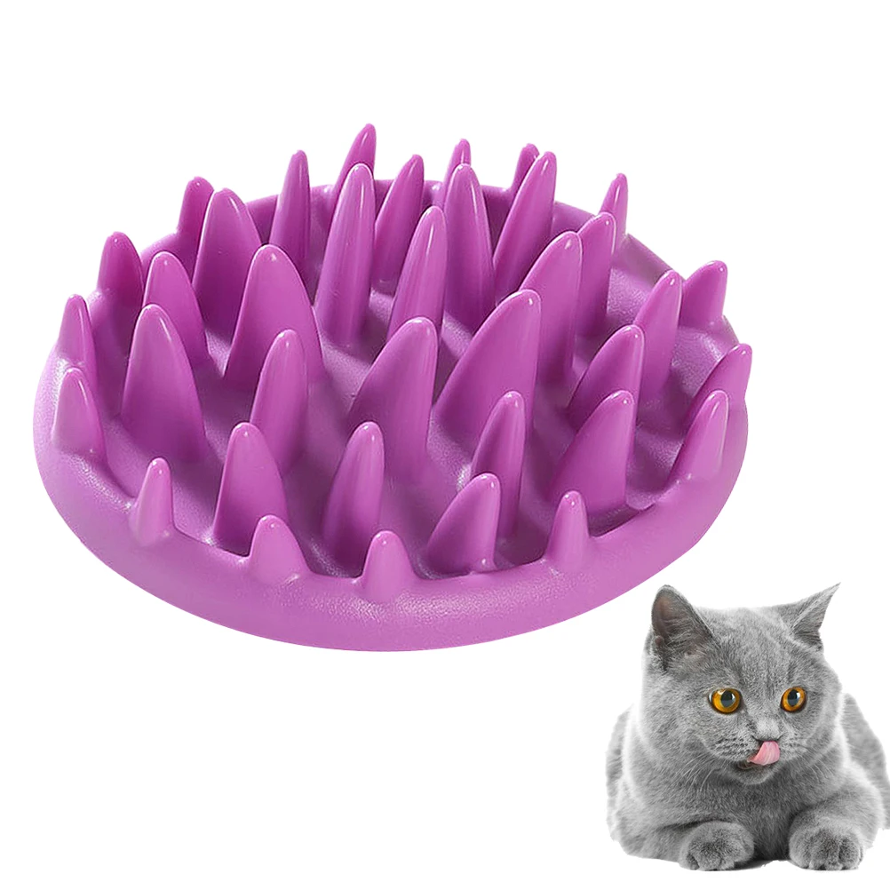 

Slow Feeder for Dogs Puppies Jungle Shape Anti-Spill Eco-Friendly Lightweight Travel Pet Bowl Purple Large Size Dog