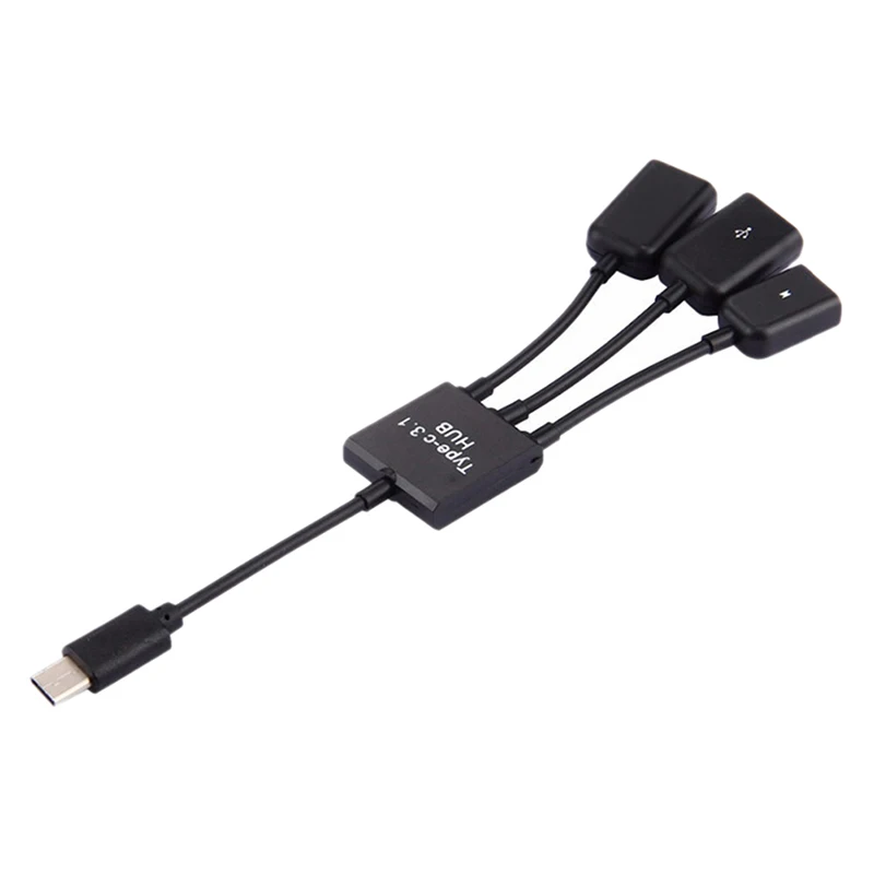 3in1 USB 3.1 Type-C To Micro USB 2.0 Power Charging Host OTG Hub Cable Adapter High Speed Charging Universal