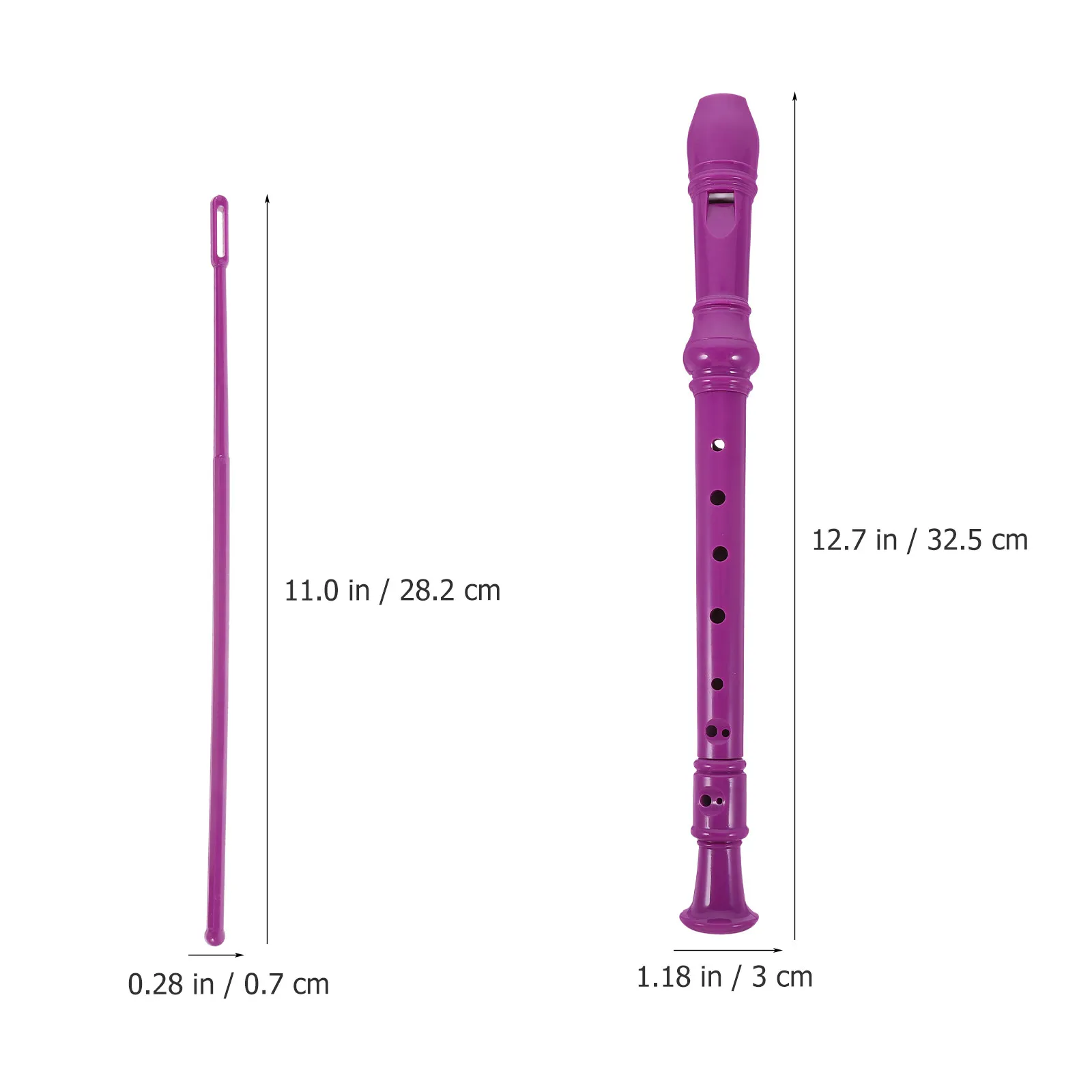 1Set High Pitch Recorder Soprano Flute 8 Holes for Teens Adults Beginner Friendly Clear Tone ABS Construction Includes Cleaning
