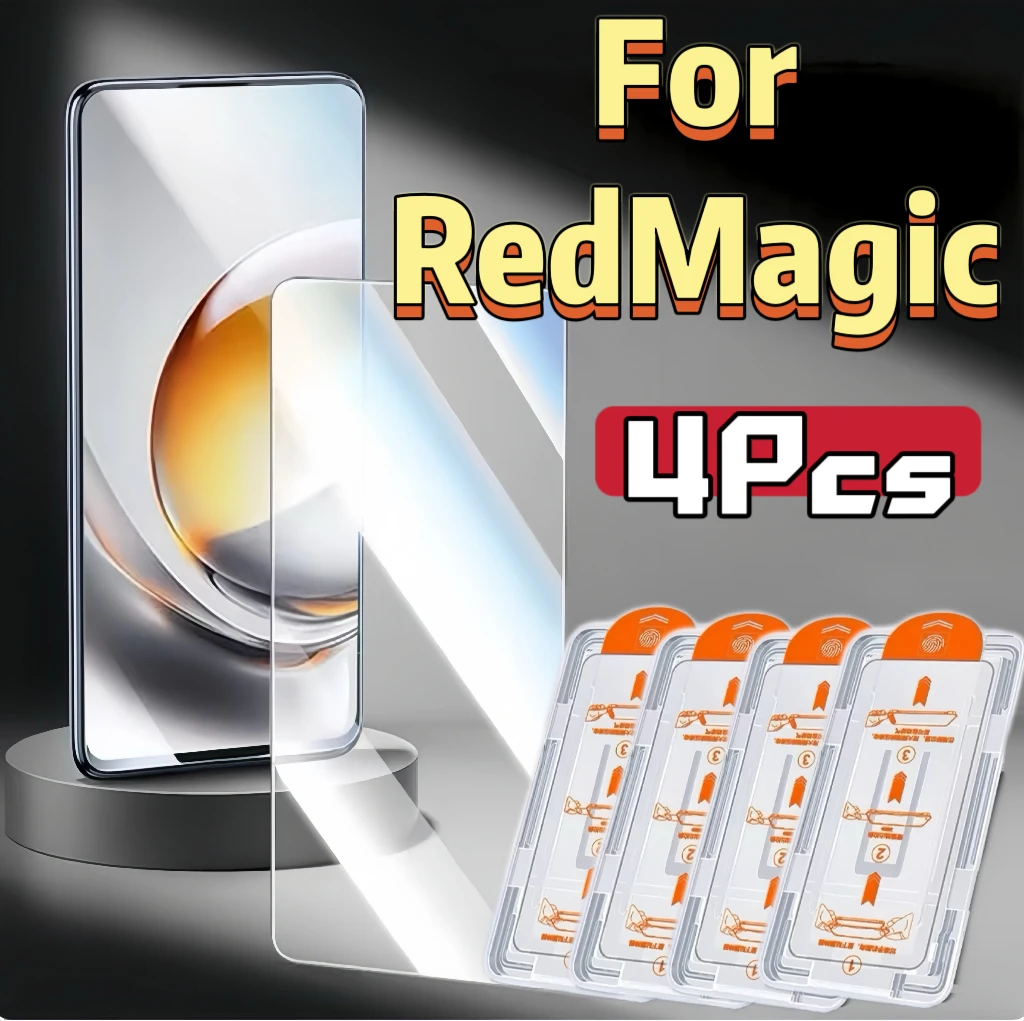 

4-Pack HD Tempered Glass Screen Protector for ZTE RedMagic 8/9/10/11, Nubia Z50 Ultra/Z60 Ultra/Z70 Ultra