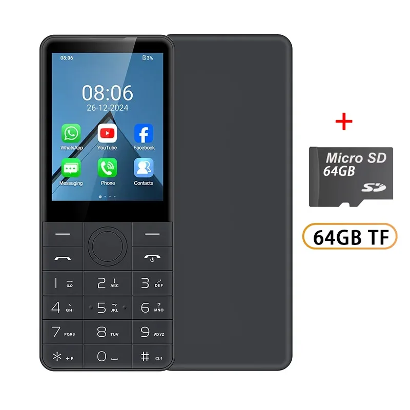 DOOV R77 4G Inteligentny Telefon Komórkowy z Klawiaturą Dotykową Android Bez Kamery 3GB+32GB Możliwość Dodania Kartki Pamięci 64GB Bateria 2100mAh Ekran 2.8“ Smartphone z Klawiaturą — zdjęcie produktu 9