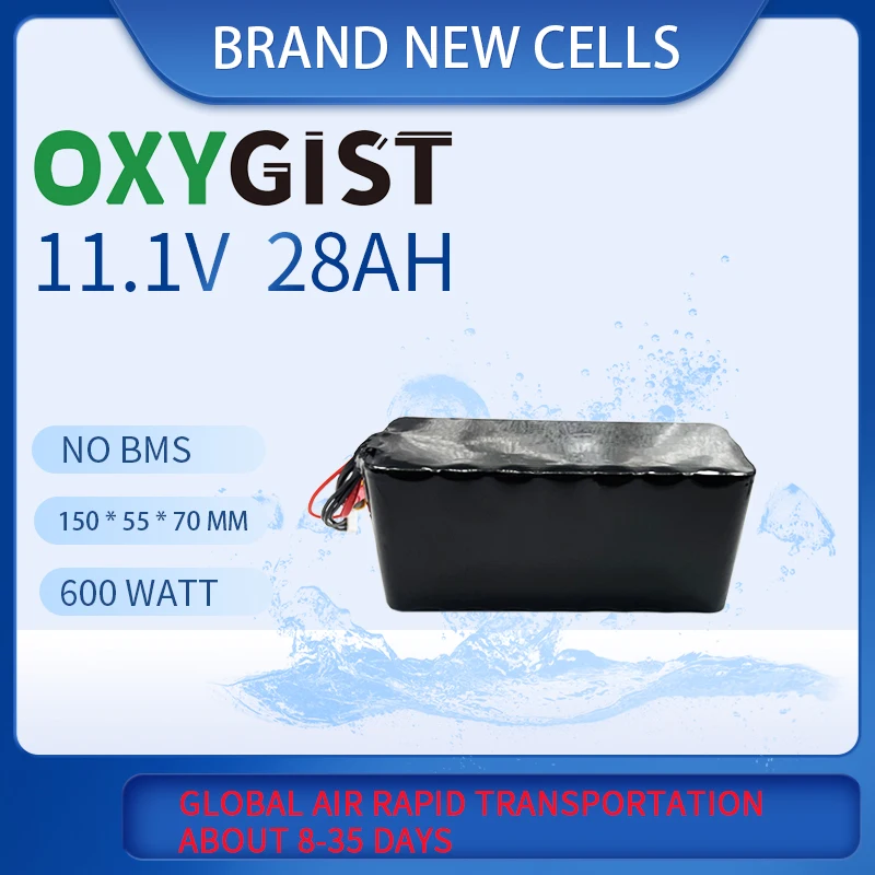 

OXYGIST 11,1 В 28 Ач 3S8P 18650 12 В литиевый аккумулятор для БПЛА, лодка-приманка, электрическая игрушка, радиоуправляемый самолет, дрон, квадротор