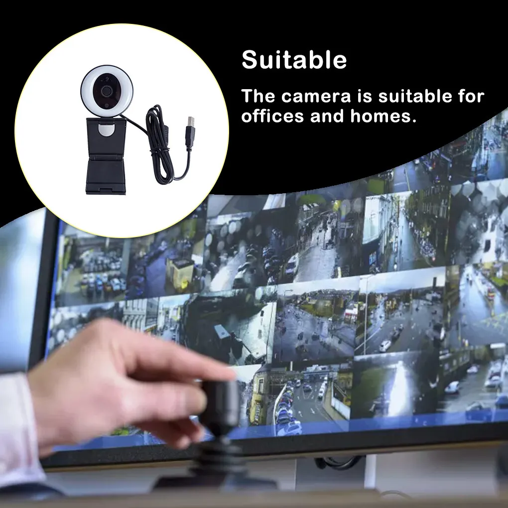 2K 1080P Live Streaming Camera Wide Angle 360° Panoramic USB Webcam ISP Processing Algorithms PC Computer Video Conferences