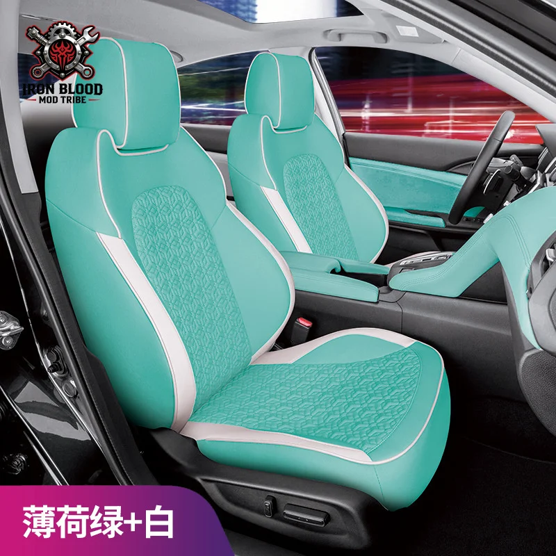 Custom Car Seat Covers Nappa Leather Full Coverage Five-Seater Universal for All Seasons Ventilated