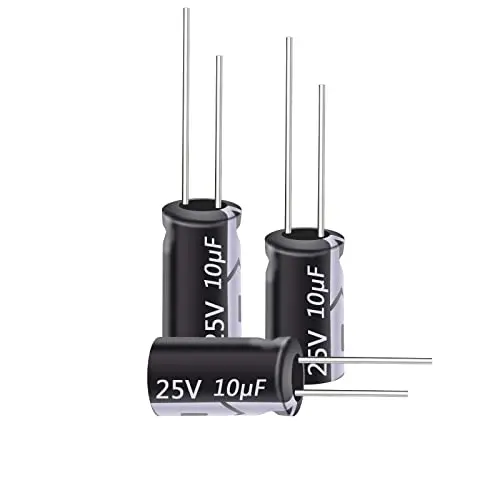 100 Pcs 10UF Capacitor 5x11mm(0.2 x0.43in) 25v Electrolytic Capacitor Radial High Frequency Axial