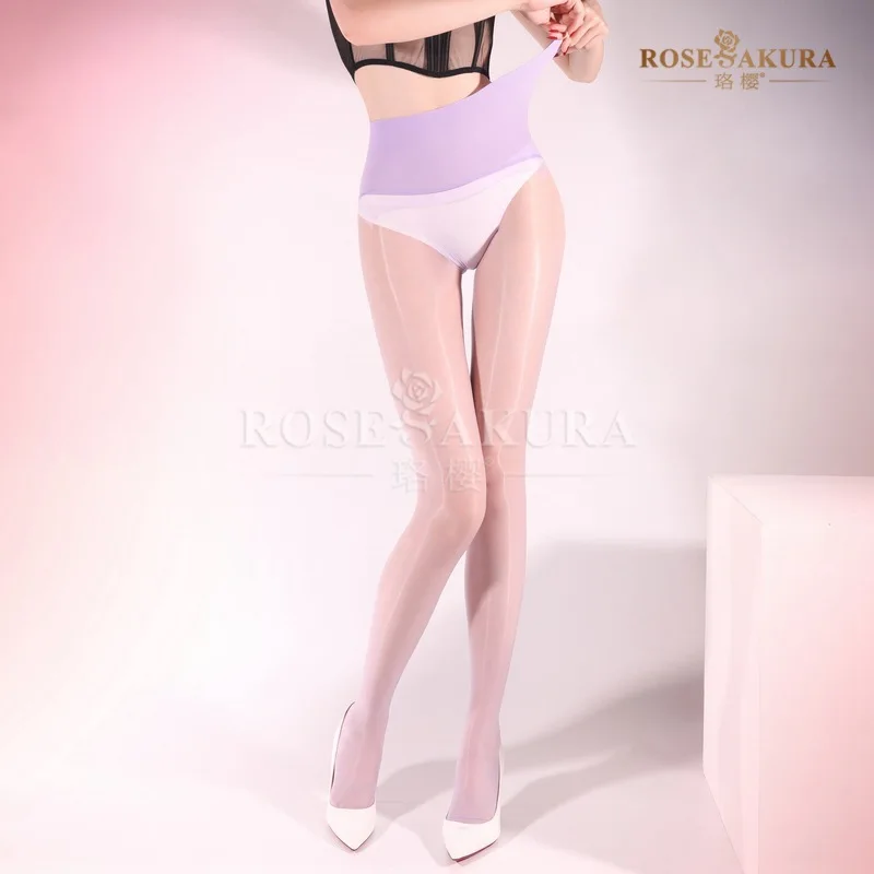 2025 new 8491 aurora large size seamless stockings women's ultra-thin oil bright silky smooth tiptoe transparent pantyhose sexy