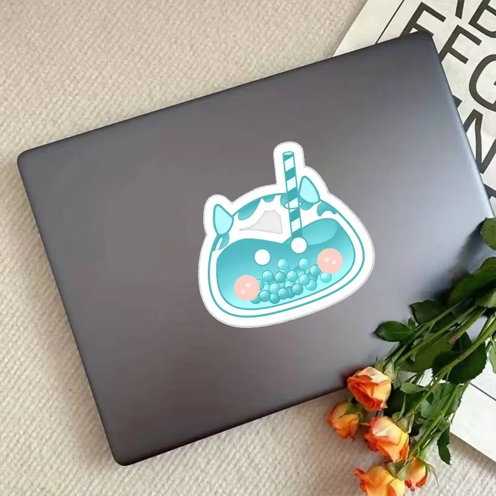 Genshin Impact Hydro Slime Boba Waterproof Stickers For Decorating Car Windows Motorcycles And Computers.