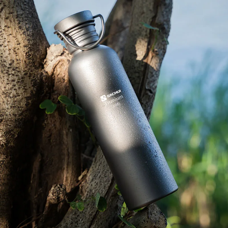 Titanium Outdoor Sport Water Bottle Camping Hiking Picnic Climbing Running Cycling Single Layer Lightweight Drinking Bottle