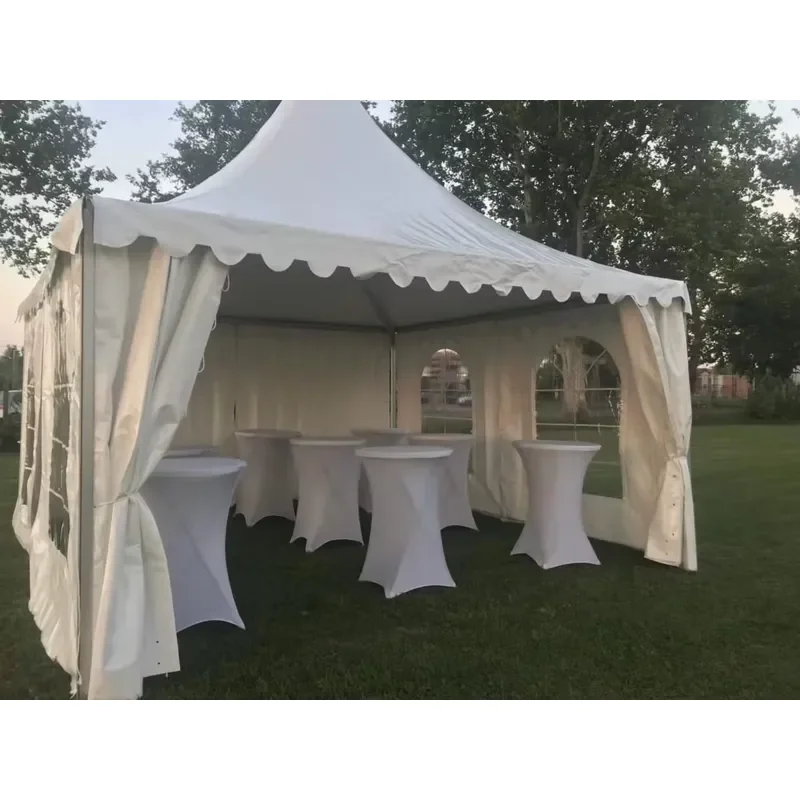 for Custom Size Aluminum Frame Pagoda Canopy Tent Adjustable Beach Wedding Party Marquee Gazebo with Sturdy Metal Structure