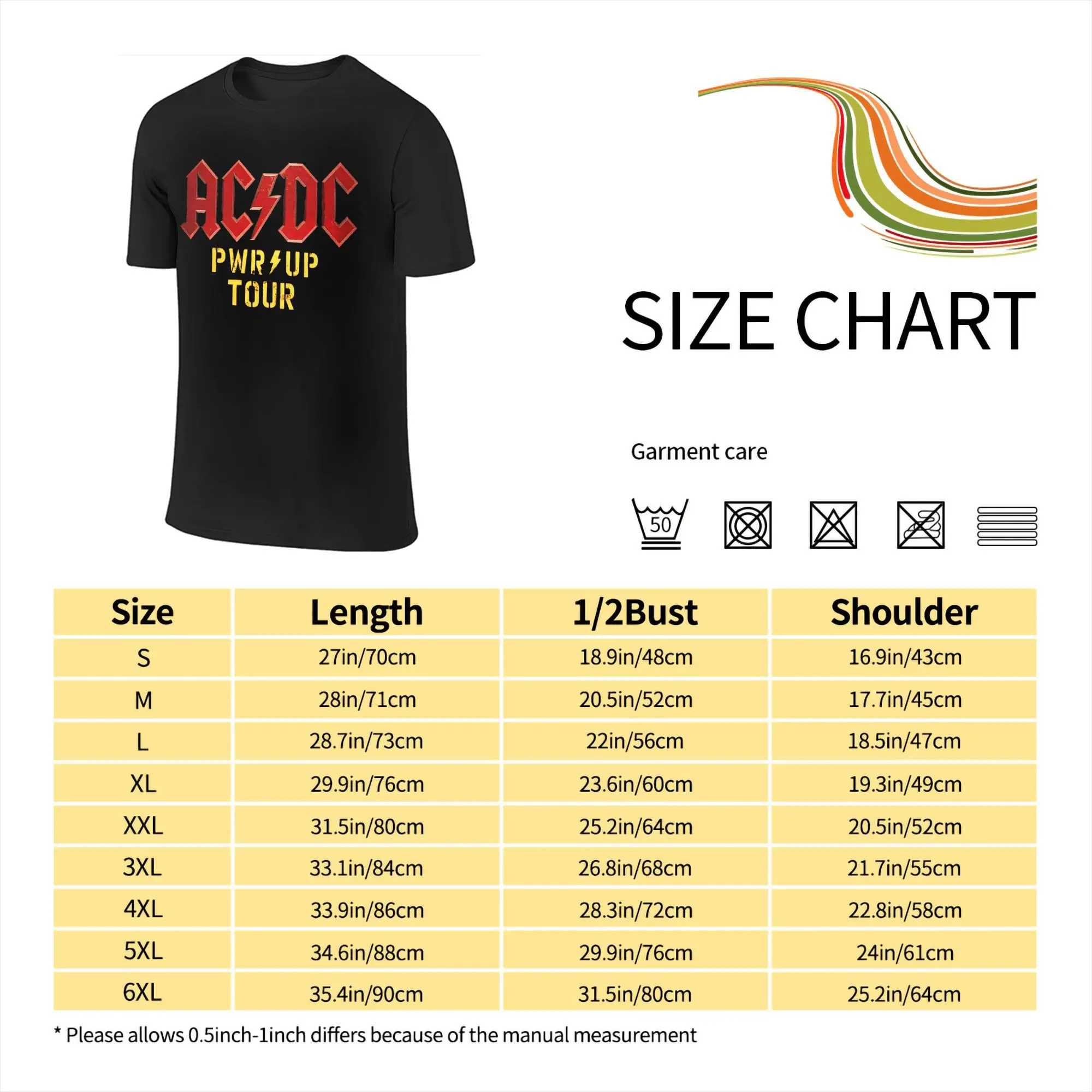AC Pwr Up World Tour DC EUROPE 2025 Graphic Print T Shirts for Men Women  Pure Cotton  Tee Shirt Clothes image 4