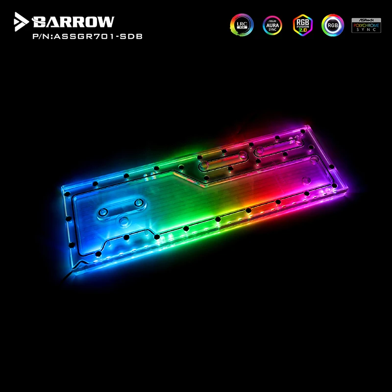 

BARROW G1/4" Distro Plate For ASUS GR701 Computer Case, Reservoir ARGB +5V Light Water Tank,ASSGR701-SDB