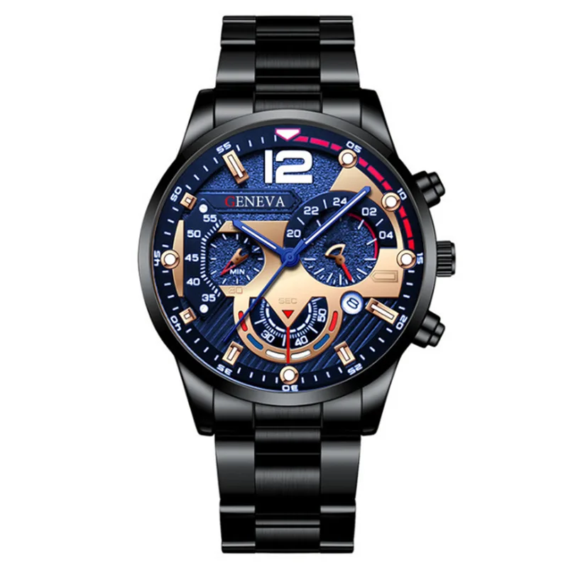 Orologi sportivi da uomo di moda di marca per uomo orologio da polso al quarzo in acciaio inossidabile da lavoro orologio luminoso in pelle Casual da uomo di lusso