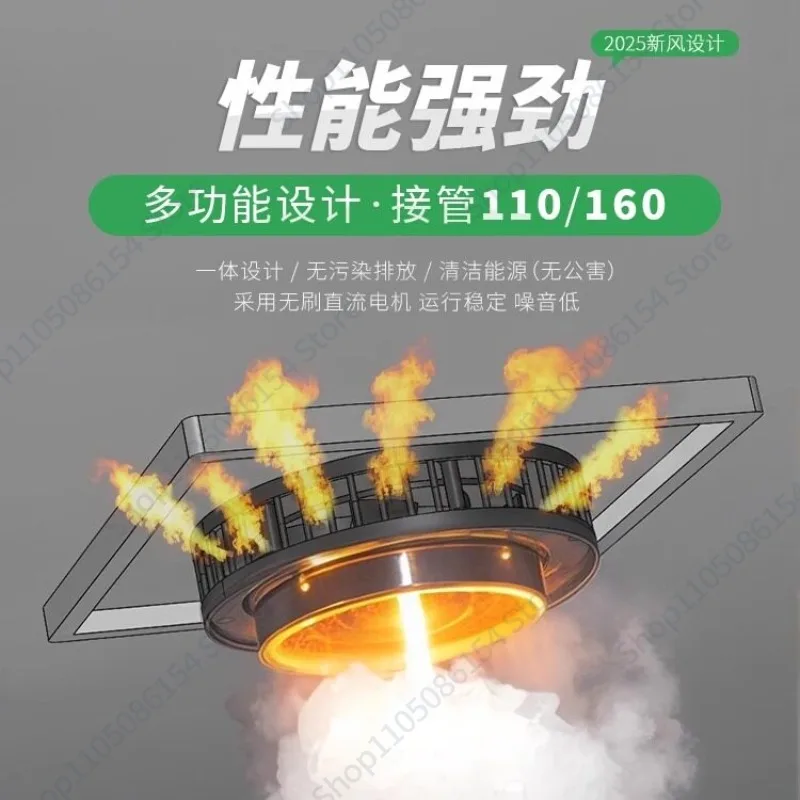 Solar Pipeline Type Convenient All-in-One Ventilation Fan 110/160 Universal Greenhouse Container Roof Extraction Fan