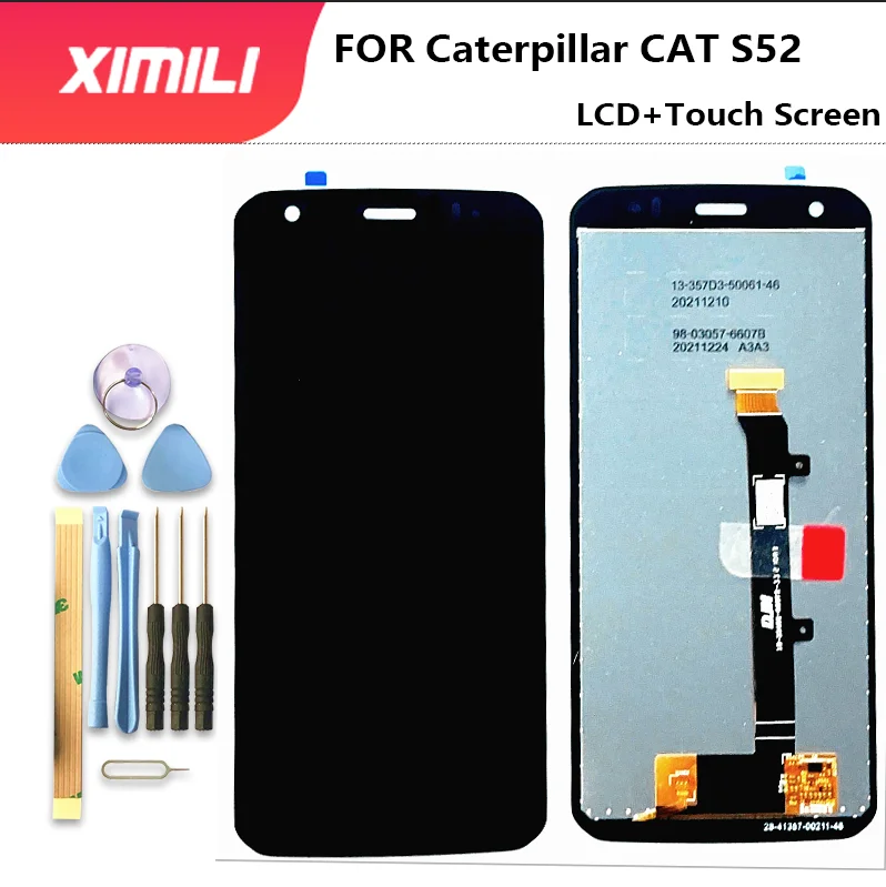 

New For Caterpillar CAT S52 LCD Display+Touch Screen Digitizer Assembly Touch Panel Replacement Parts+Tools Cat S52 Display lcd