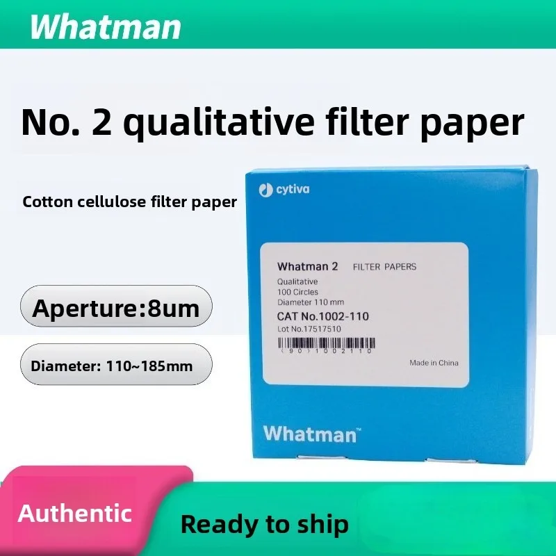 Whatman Grade 2 Qualitative Filter Paper 1002‑110‑185, 8μm Medium‑Flow Circular Lab Filter Paper