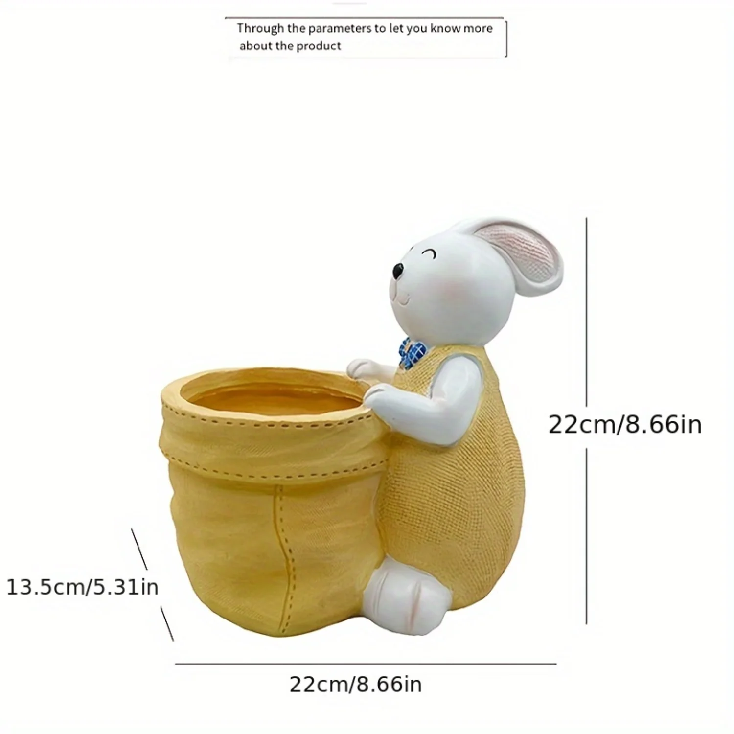 1pc, New Creative And Cute Rabbit Flower Pot For Outdoor  Garden Courtyard Balcony Creative Decorative Gardening Ornament