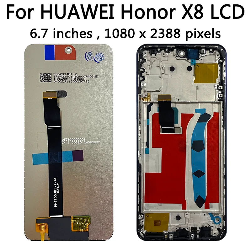 IPS LCD For Honor X5 X6 X7 X8 X9 LCD Display Screen Touch Panel Digitizer Replacement For Honor X8 4G LCD X9 5G Display Frame