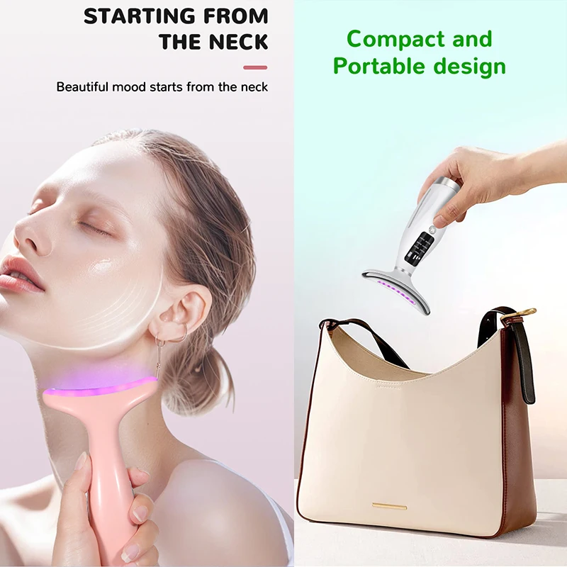 คอหน้านวด EMS Double Chin Remover V Line Chin Lift Up 7 สี LED อุปกรณ์ป้องกันคอริ้วรอย Face Slimmer Chin ลด