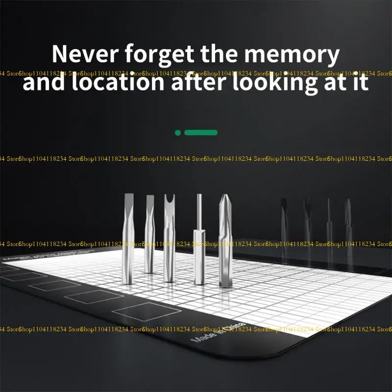 P9FB Reparação magnética tapetes Grades Compartamento Techs Tool Storage Storage Lightweight resistente