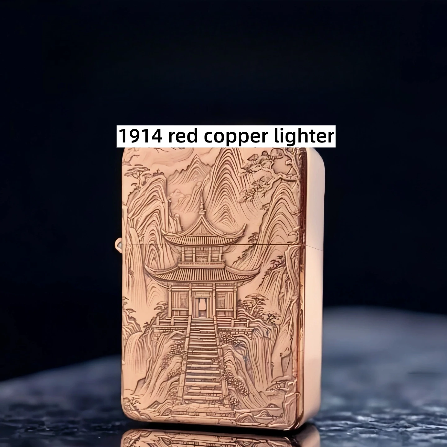NEW  Red Copper 1941 Armor Kerosine Lighter, CNC Engraved, Collectible Men's Gift for Daily Fidgeting lighters smoking