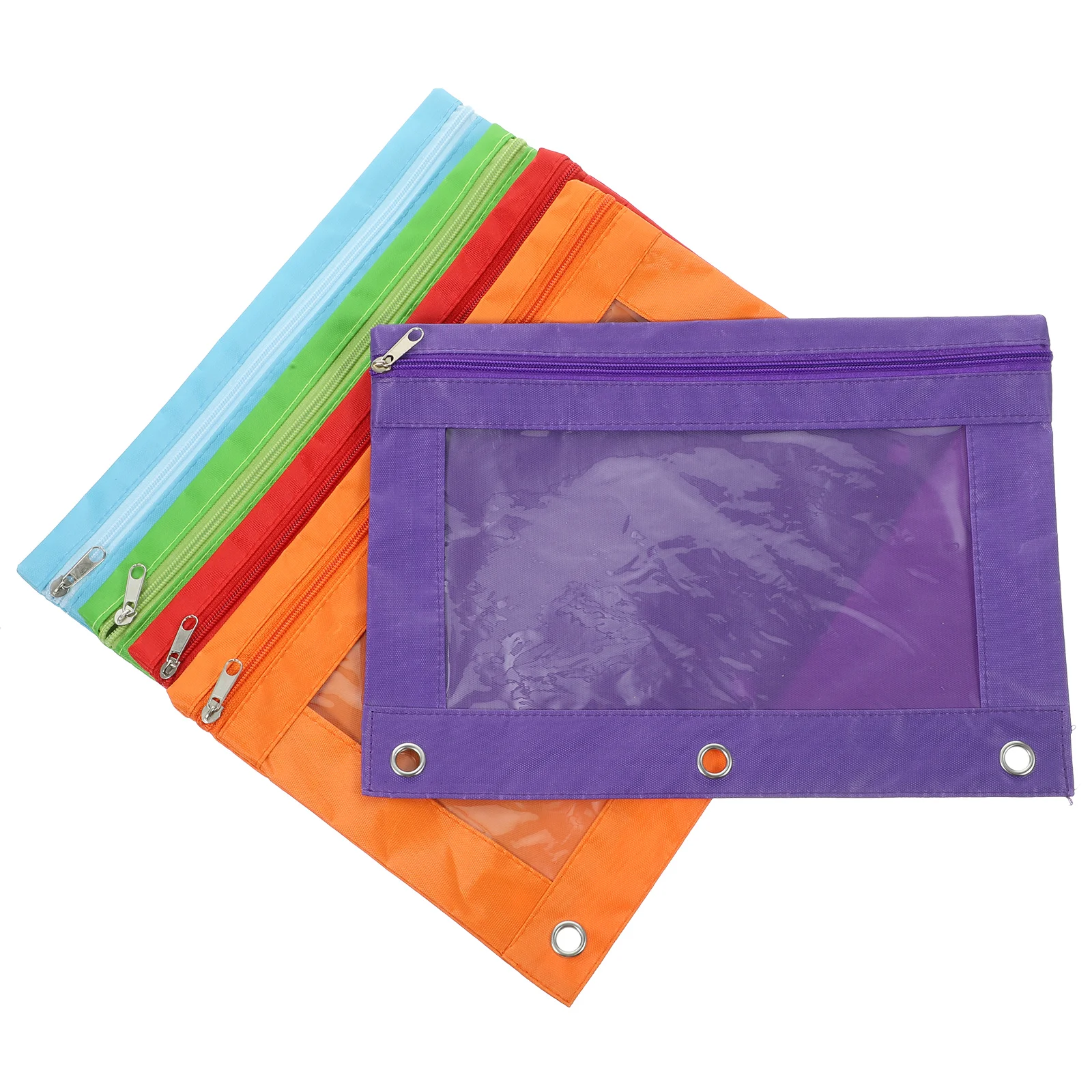 

5pcs Binder Bags Binder Document Bags Binder Pencil Pouches Blinder Pockets for office office binder pouch