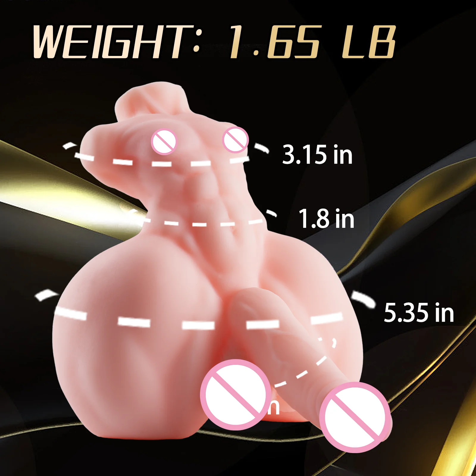 1.65lb Realistic Huge Cock Sex doll for Man Portable Male Masturbator Mini Size Sex Toy