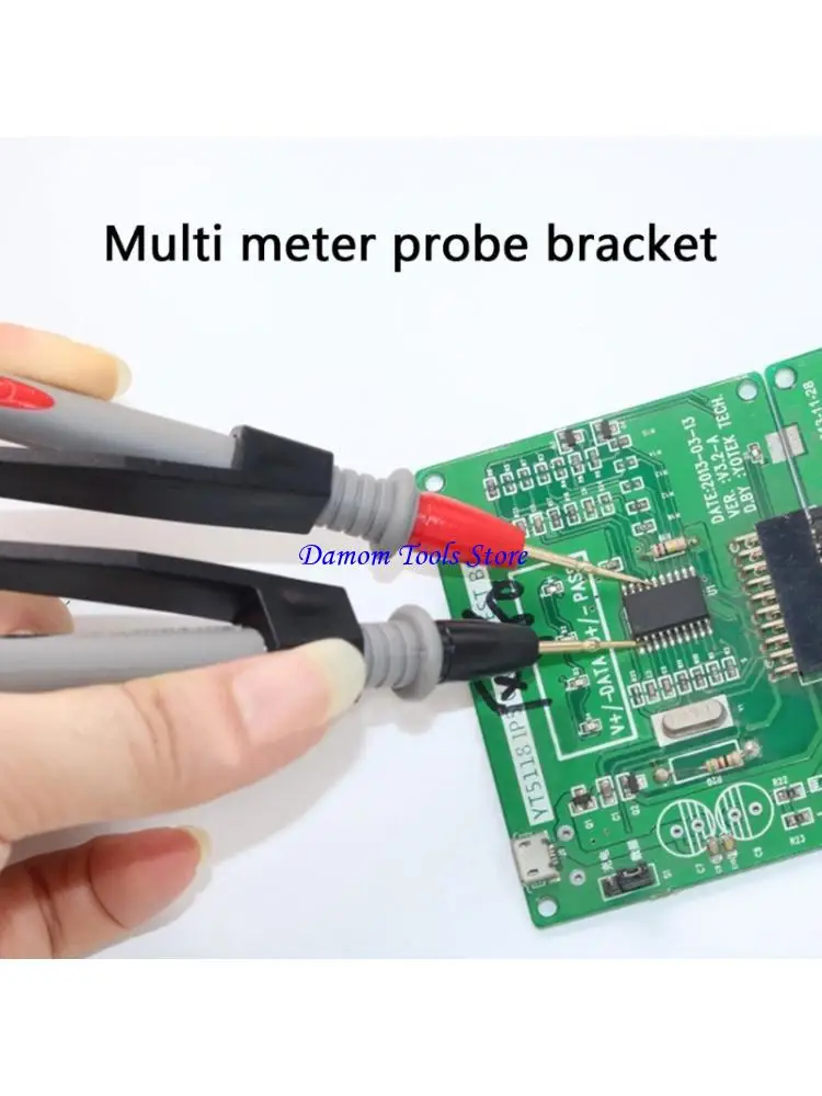 57BE Plastic Multimeter Probe Mounting Bracket Suitable for Secure Handfree Electrical Testing Probe Holder