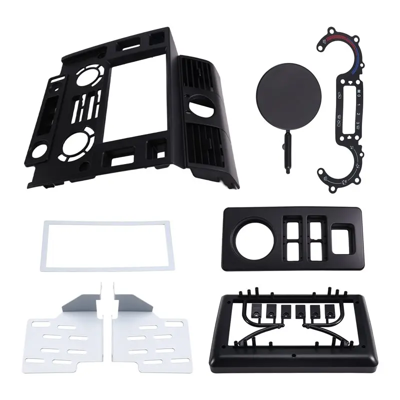 

Efficientt-9 Inch Double Din Stereo Dash Kit For Land Rover Defender 2007-2016 Radio Panel Fascia Plate
