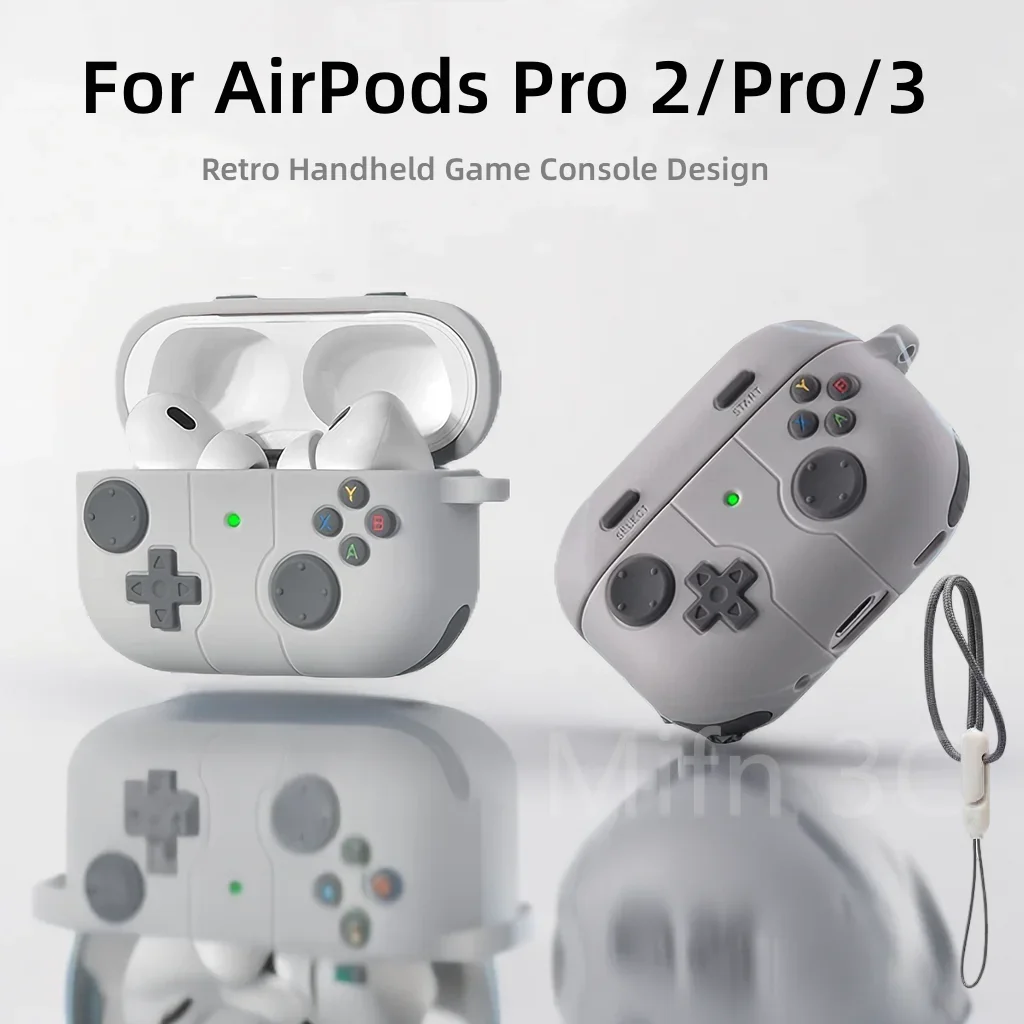 

New For Airpods 3rd Case Gamepad Gameboy for air pods pro 2 headest case for apple airpods pro 2 3 4 3D Soft silicone cover