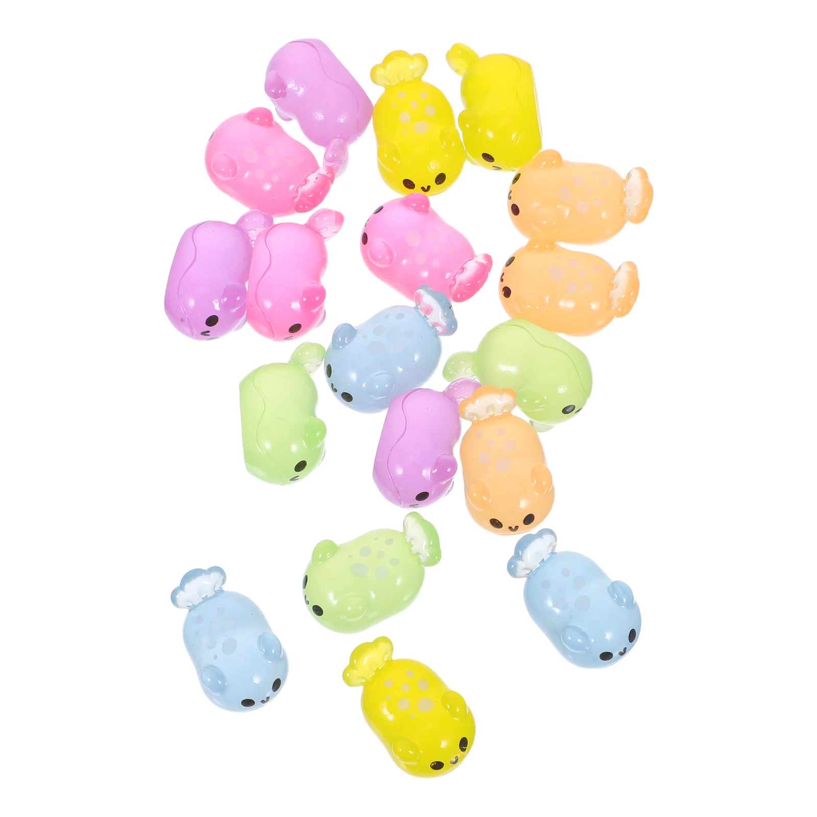 

18pcs Glow Sea Slug Mini Ocean Resin Marine Figurines Vibrant Colors Tiny Animals for DIY Small Animal Figurines Home Decor