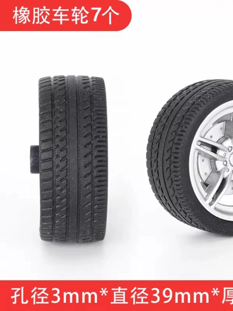 Premium Mini Rubber & Plastic Toy Car Wheels - DIY Model Making Handcraft Accessories