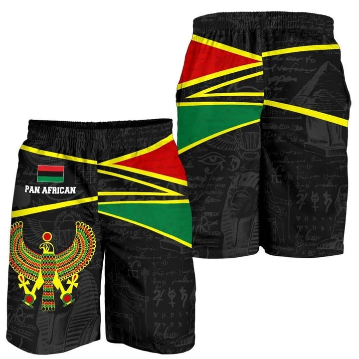 Shorts de praia havaianos impressos em 3D para homens, o olho de Horus Ankh, África Egito Pharaoh Shorts, Shorts de bordo