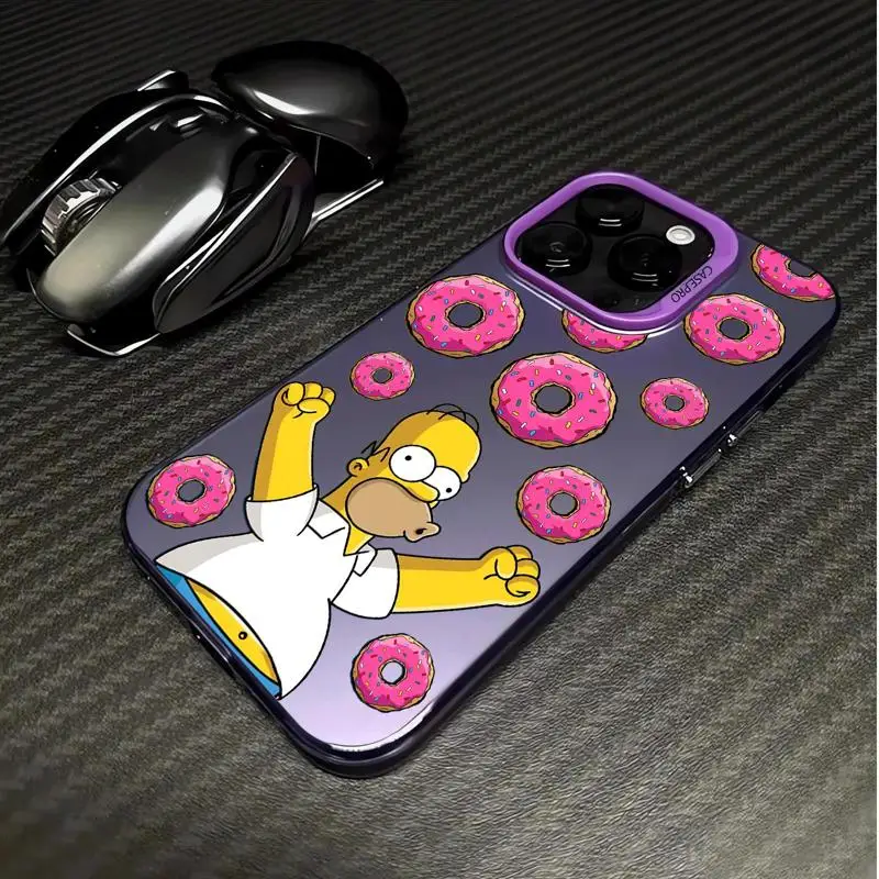 The Simpsons Donut Phone Case for Apple iPhone 15 Pro Max 16 Pro 14 Pro 13 12 11 Pro Max 14 Plus Color Silicone Shell image 6