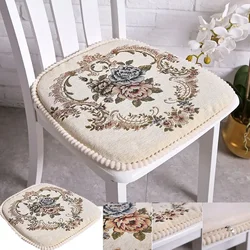 European-style Classical Jacquard Dining Chair Mat Four Seasons Universal Stool Non-slip Pad Home Living Room Decor Seat Cushion