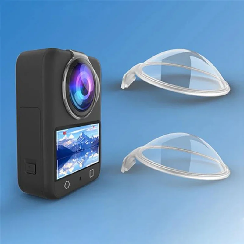 -A03R Anti-Collision Anti-Scratch PC Lens Cap 2PCS For DJI OSMO 360 HD Action Camera Protective Cover Lens Guard