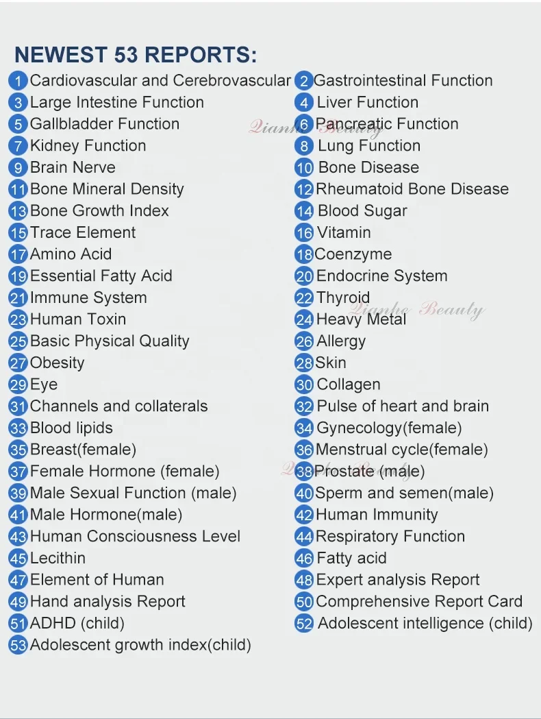 4 em 1 verificação de saúde abrangente física quente digitalização de corpo inteiro quan tum ressonância analisador magnético com tratamento