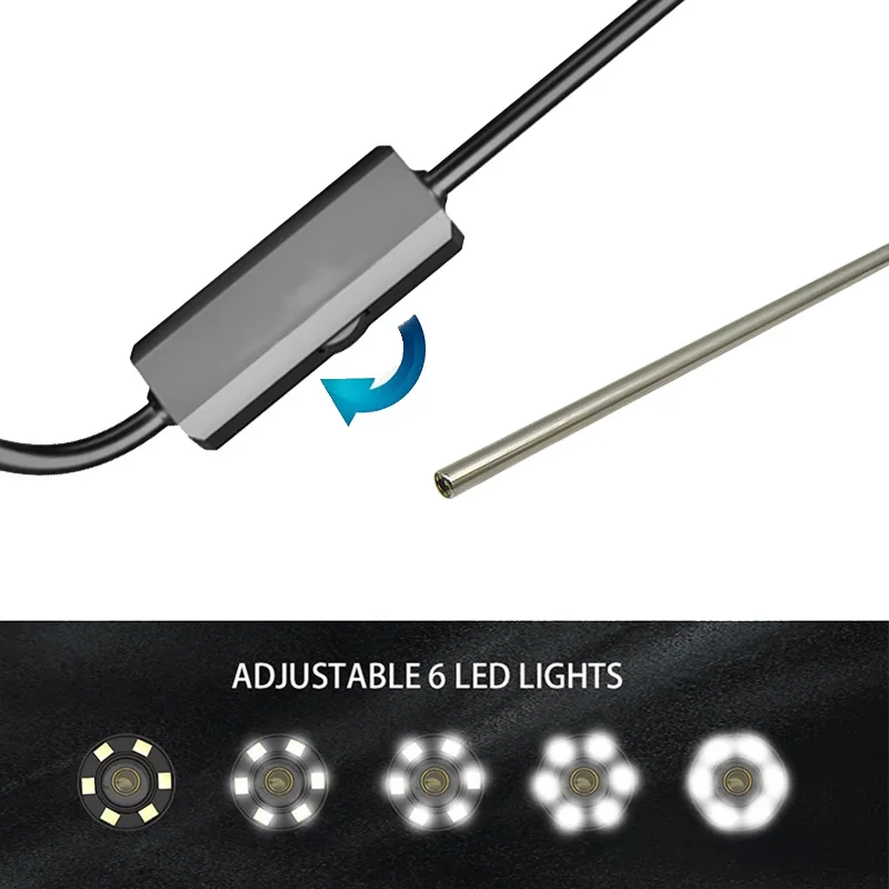 1MP 3.9mm المنظار الأنبوبي الصلب FOV140 ¢ 3 في 1 واجهة USB فحص خطوط الأنابيب الصناعية