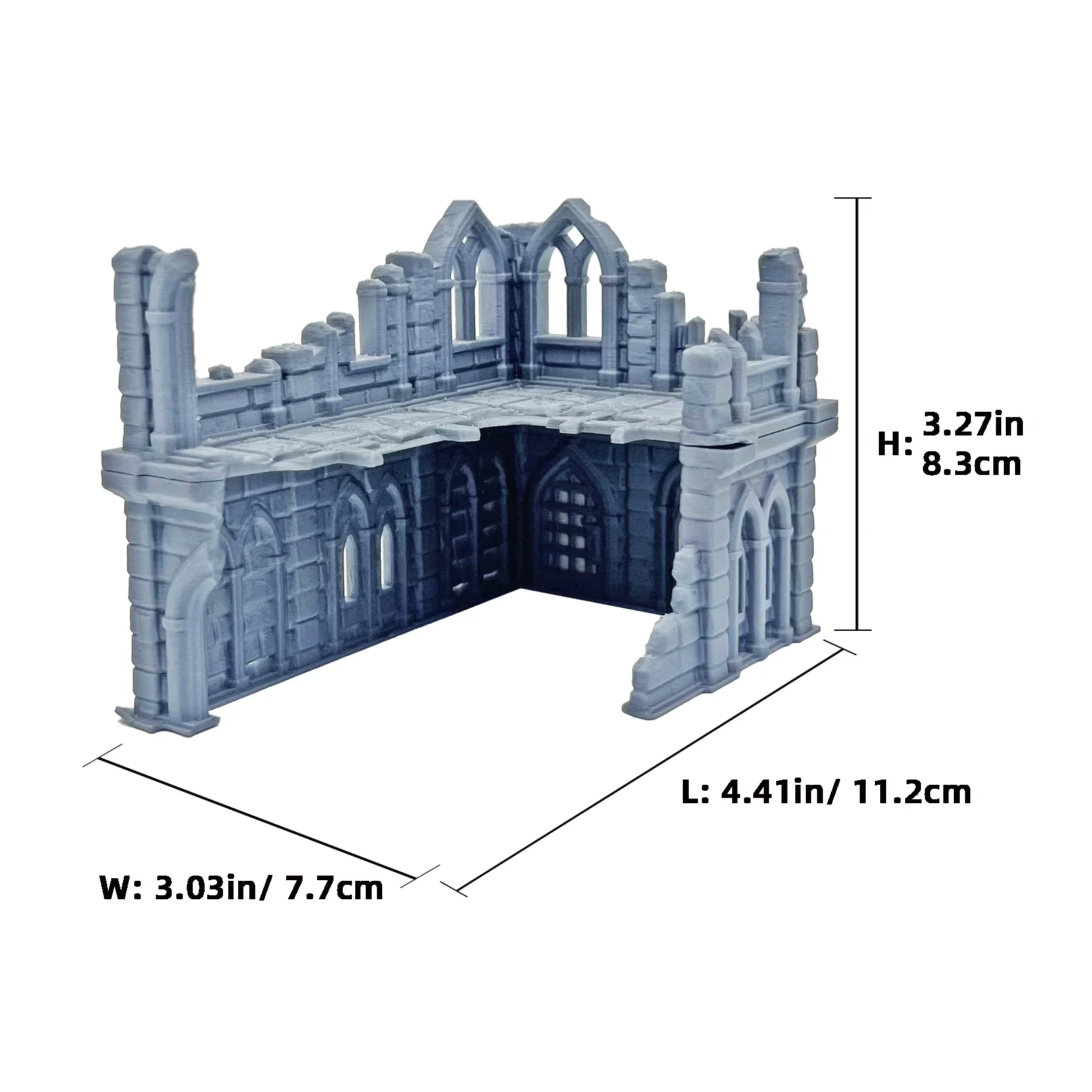 Modelowanie Ruin Budynków Terenu Scenerii do DIY DND/Warhammer/Gier Wojennych Drukowane w 3D Obiekty do Gier Wojennych Zniszczony Domek Chatka