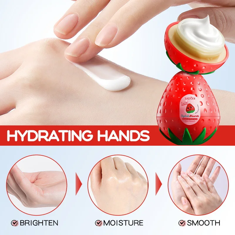 Hand Cream Moisturizing Nourishing Brightening Anti-Crack Strawberry Hand Cream Beauty Hands Korean Skin Care Products