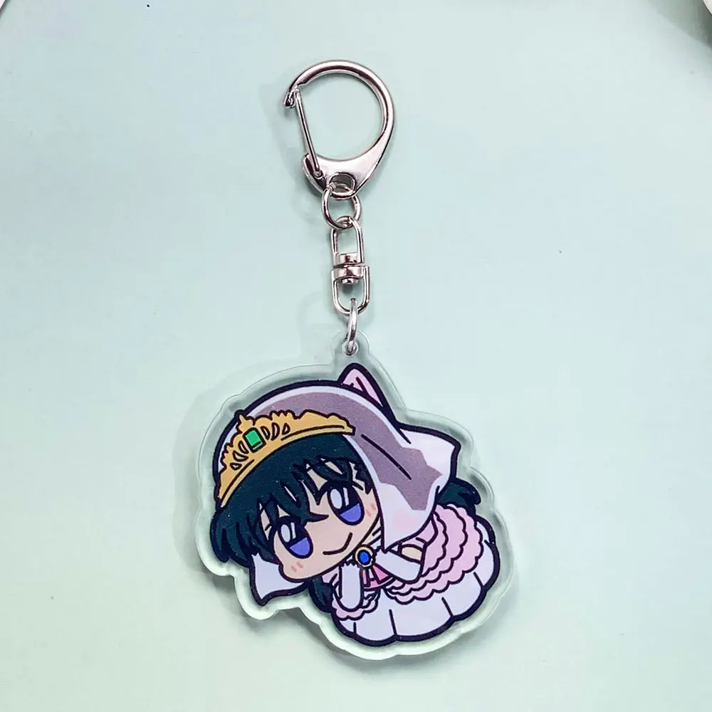 شخصيات أنيمي المحقق كونان الاكريليك سلسلة مفاتيح السيارة اكسسوارات حقيبة سحر لطيف على ظهره قلادة حلقة رئيسية هدايا للأصدقاء