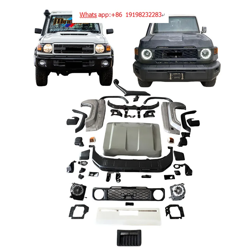 Новое поступление LC71 LC76 LC78 LC79 Обновление 2024 Дизайн автомобильного бампера Bodykit Аксессуары для Toyota Land Cruiser Prado 2008+ Body Kit
