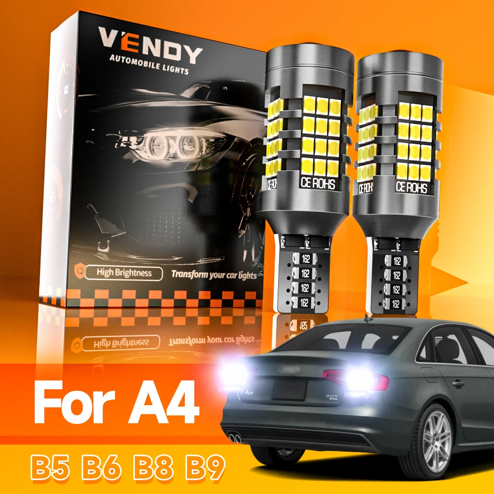 2pcs For Audi A4 B5 B6 B8 B9 1996-2019 LED Reverse Light Backup Lamp 2001 2005 2008 2011 2012 2013 2014 2015 2017 Accessories