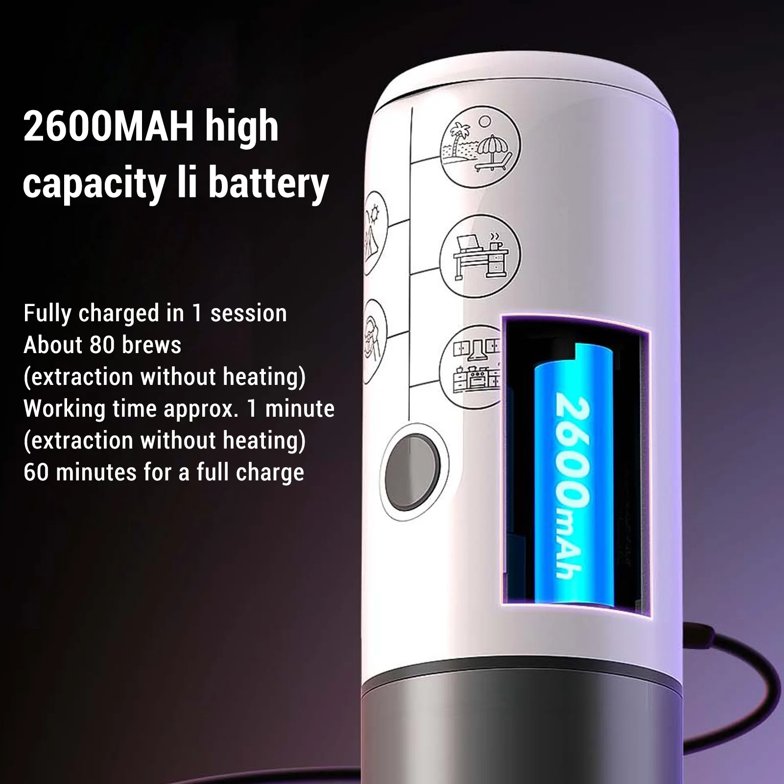 

17-барная портативная электрическая кофемашина, беспроводная перезаряжаемая капсульная кофеварка для дома и наружного использования