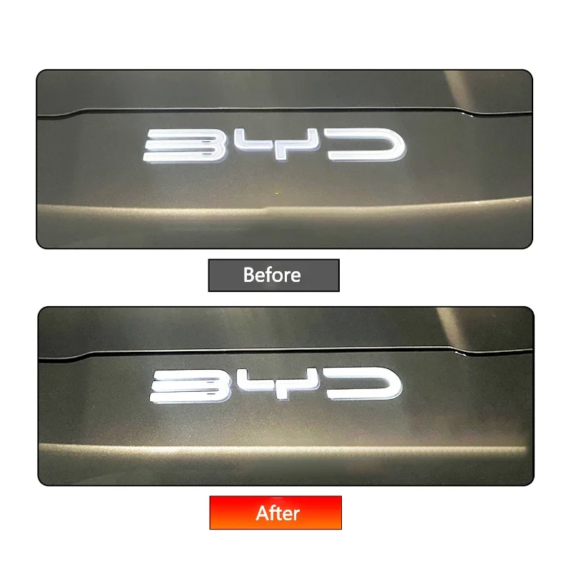 For BYD Seal EV 2022-2023 The car logo light starts at night and runs for a long time without damage. Install and modify