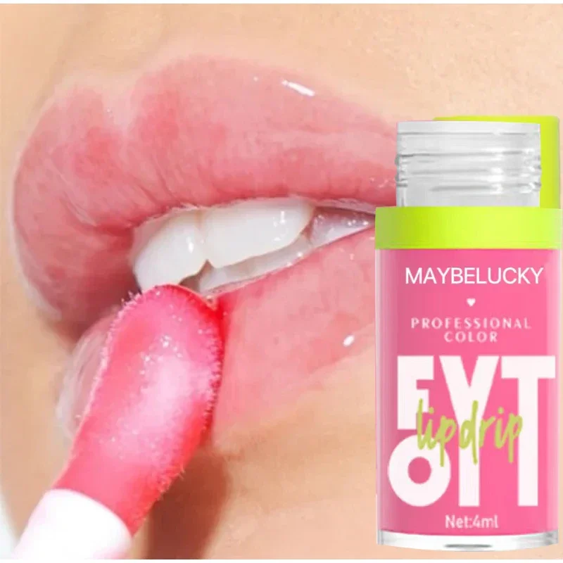 Plumping Lip Gloss Long-lasting Moisturizing Non-stick Cup Water-light Jelly Lip Oil Women Lips Care Makeup Cosmetics