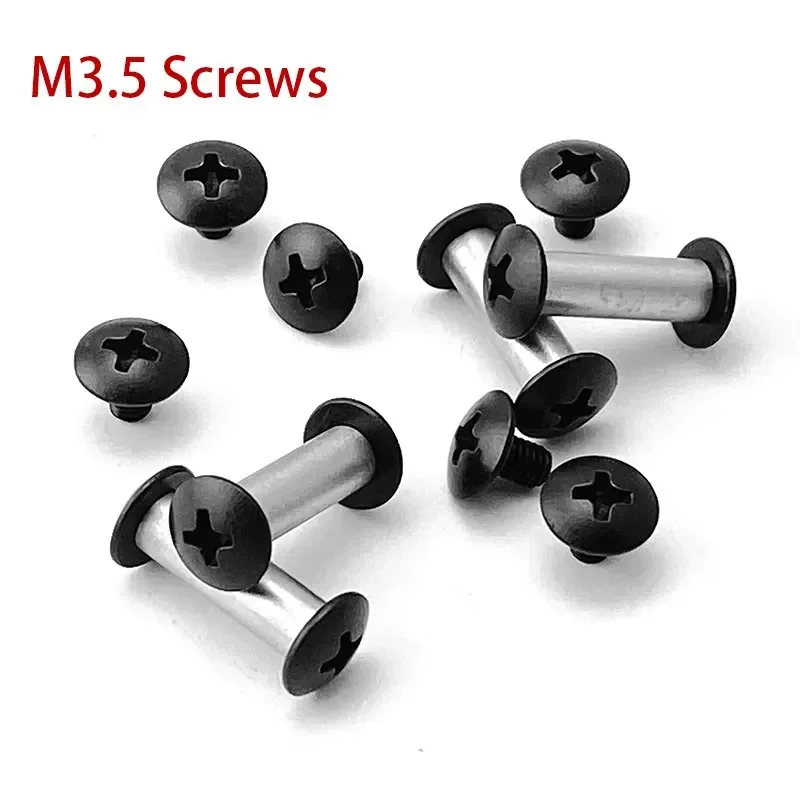 4sets M3.5 Knife Handle Making Screw Stainless Steel Fastening Screw for DIY Knife Handle Material Furniture Mounting Rivet