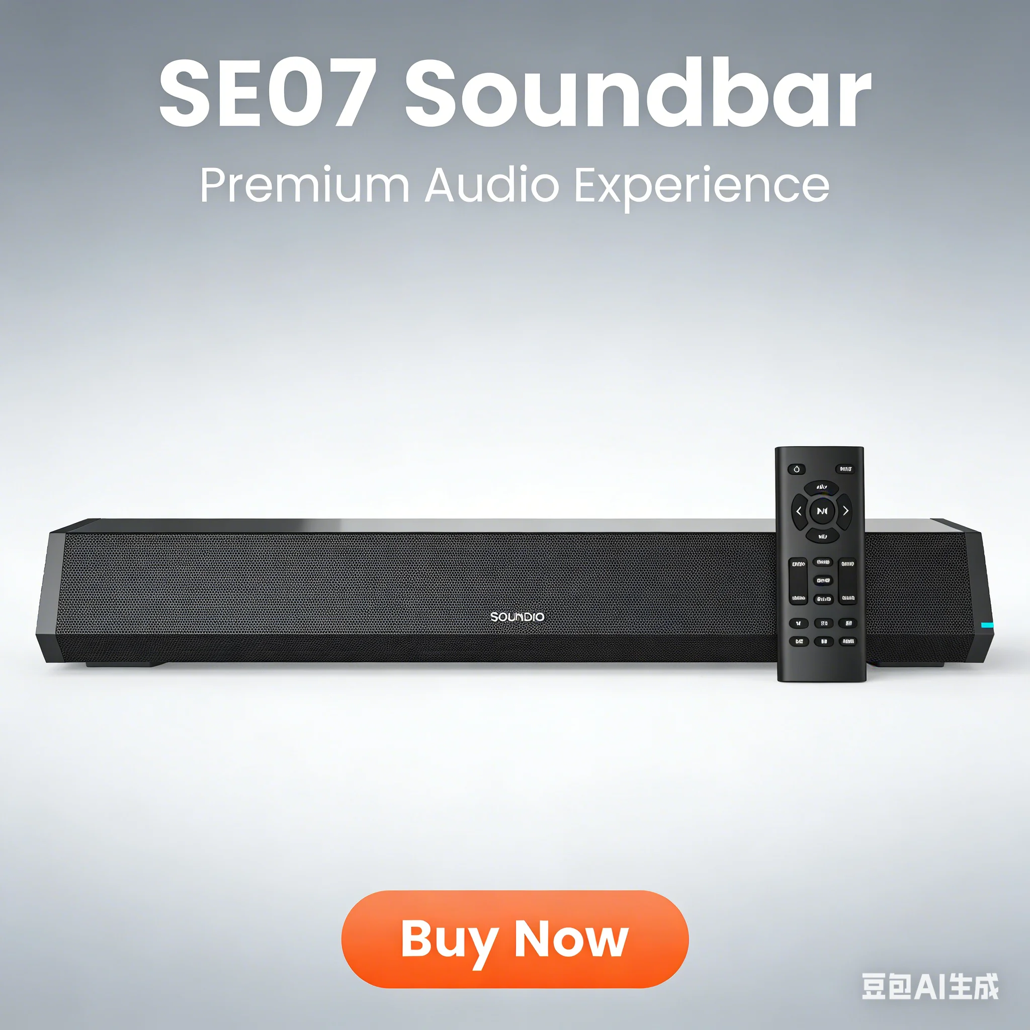 

SE07 TV Soundbar 50W Power Immersive Audio,3 Sound Modes,Bluetooth 5.0&Multi-Connections,Wall-Mountable Home Theater Speaker