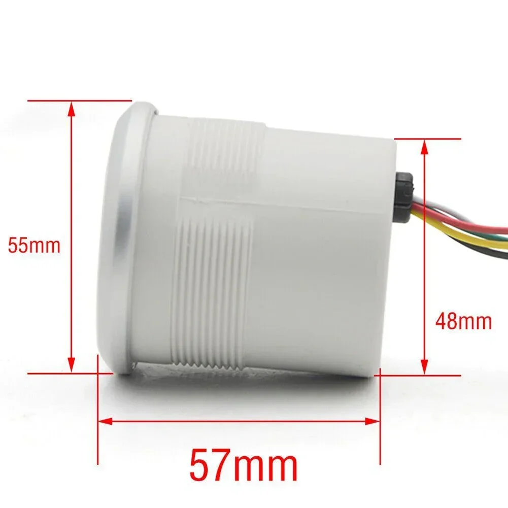 High Quality 52mm Tacho Meter White Face, Blue LED - Reads 0-8000 RPM - Compatible with 4, 6, 8 Cylinder Engines 12V Vehicles